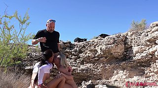 two milfs open desert session