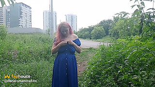 I'm a Russian Whore Wife Giving a Blowjob on the Riverbank in the City!
