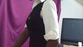 18 Year Old Horny School Girl, Sucks and Ride Cock for a First Time, Her Face Shows Enjoyment with Older Man