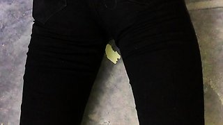 Hairy brunette takes it up her ass