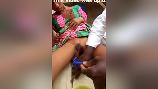 Shaving Pubic Hair Of His Old Daughter