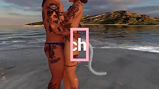 Beach Fun: Blowjob, Cowgirl  Big Tits Porn