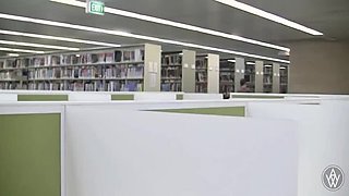 Angela White Big Tits POV - Library Sex with Busty Babe