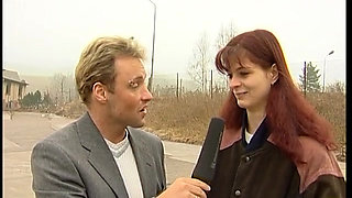 Cute redhead teen shows her body at the casting