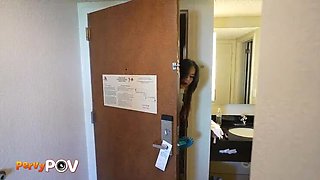Wife Won't Give Sex So Husband Fucks Latina Maid on Vacation - Esperanza Gomez Blowjob & Doggystyle