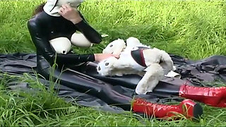 Presenting my latex photo shooting with my stuffed toys