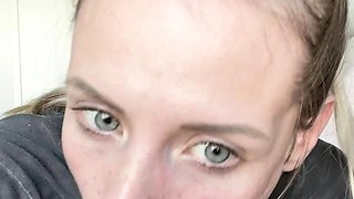 Drunk MILF deepthroat blowjob for big cock