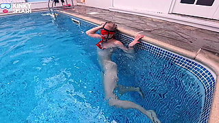 Underwater Submission Ball Gag & Blindfolded Prey