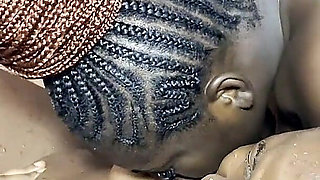 Three Perverted Lesbian Black Chicks Spitting and Pissing