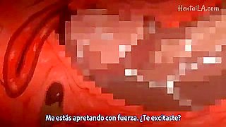 She gets cum in her mouth and squirts, then gets fucked and creampied while walking around the school.