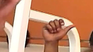 Blonde White Teen Gets Ass Fucked by the Big Black Cock of a Muscled Black Guy