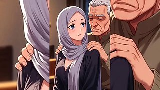 Hijabi Muslim Babes Degraded & Ravaged by Ugly Fat Dirty Old Men \u2013 Squeezed, Kissed, Fucked Hard Part 2