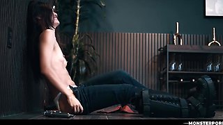 Asian Beauty With An Oiled Body Takes A Filthy Hard Cucumber Fucking