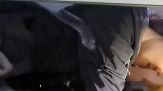 Busty amateur redhead is paid for some wet public sex