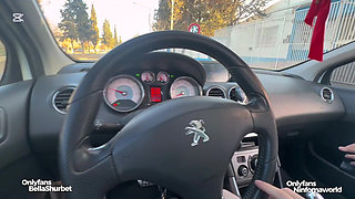 Busty Asks for Uber and Wants to Pay with Sex and Blowjob