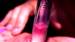 Close up of clit pumping and licking for horny housewife