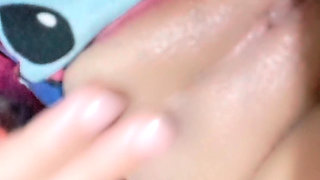 I opened my pussy with my fist and moaned with great pleasure