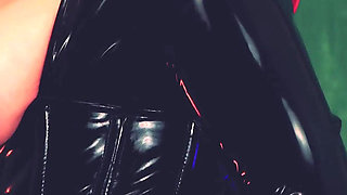 Sexy Blonde MILF in Latex Rubber Catsuit Loves to Seduce.. and Being Used for Orgasms!