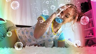 Japanese teen An Himeno in black lingerie sucking dick