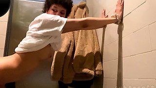 Amateur brunette Michelle with small tit