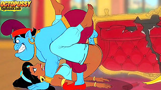 Futanari. Princess Jasmine Girl with a Big Dick. Porn Aladdin Series.