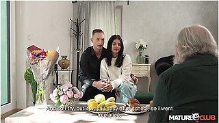 Matureclub - Stepmother-in-law Hanka Cant Pass On A Huge Tool Of Her Stepson-in-law