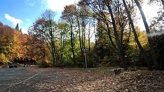 Big-Ass Whore Rides Dick in Public Car Park