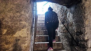 Mariaespino Submissive Blowjob in Cellar - BDSM Slave Used by Master