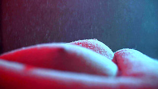Snow Falling on My Tits and Pussy - Softcore Christmas Tease Closeup