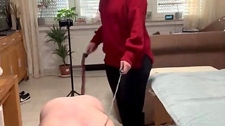 DomLadyMia-SlaveOfM Red welts for the whipped slave Part1