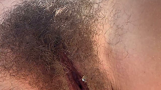 Hairy Cunt Full of Piss