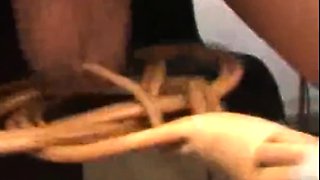 caning sissy John's pimply ass