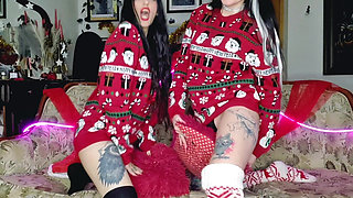 Two Christmas Goddesses. Dominatrix Nika and Darkspacesolar