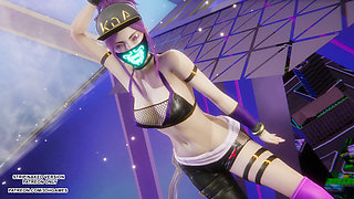 MMD - BlackPink - JUMP - Akali Sexy Kpop Dance League of Legends Hentai Uncensored 4K 60FPS