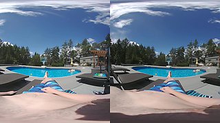 Handjob By The Pool