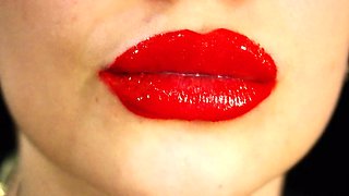 Milk Dripping Out From My Sexy Red Lips