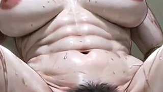 Gorgeous Granny in Rope Bondage - Hairy Pussy Spread & Desperate for Creampie