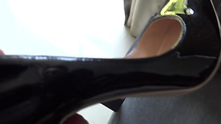 Cumming in my secretary's shoe