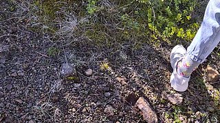 Sucked All Cum in Forest from Big Cock