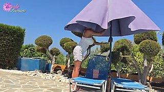 Shy Blonde MILF Candy Samira Gets Fucked Hard Outdoor Pool Sex