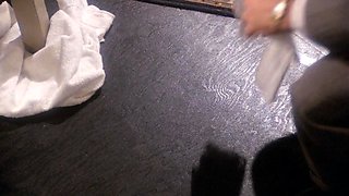 Small tit brunette teen fucks a big cock