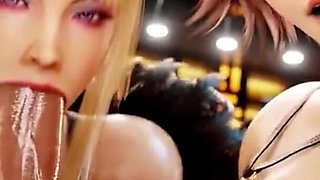 Fat Ass Cammy Gets Her Pussy Piledrived by a Hard Cock & Creampied, Slutty Ass Tekken Deepthroating Session