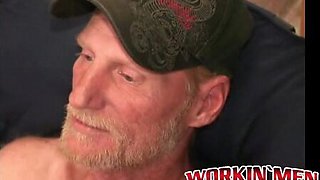 Sexy older guys jerking off and enjoying a wet fellatio