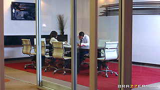 Petite Gia Milana Showcases Big Tits Worship to Seduce Danny During Long Office Overtime, Gets Facial