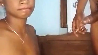 She Sucks Well and Swallows His Cum at the End