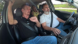 Carlos Urach Makes His Debut with Two Hot Babes Riding Shotgun with Ted.