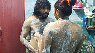 Bath Romance with Hand Job Ans Penis Rub on Ass