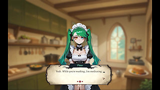 Hotel Tales Magic HENTAI Game Ep.2 SIREN BLOWJOB under the table end with a FACIAL HAPPY ENDING !