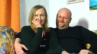 German Grandpa Fucks Two Horny Neighbors Hard - Threesome Blowjob & Cumshot