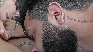 Threesome, Husband and Wife Teaching Young Girl How to Fuck the Ass